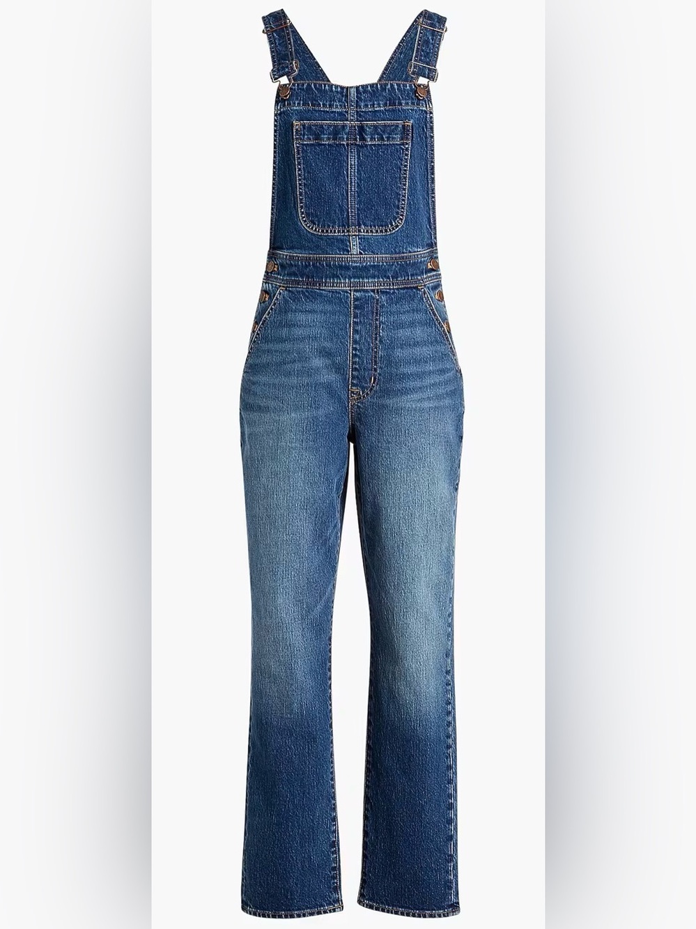 J. Crew Re-Imagined Bib Overalls Medium Wash Women’s Size Medium - Picture 3 of 15